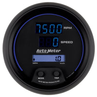 Autometer 85.7mm Black Digital 8000rpm/160mph or 260kmph Electric Tachometer/Speedometer Combo - Burkken Auto Parts