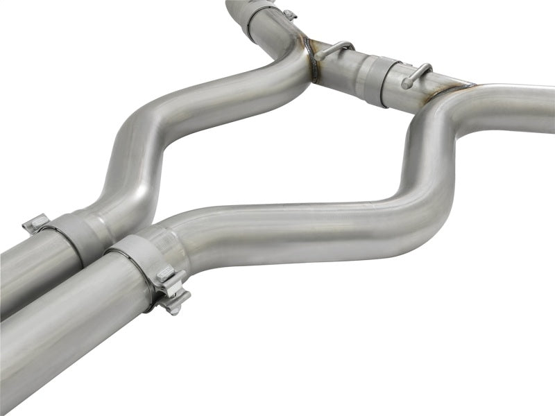 aFe MACHForce XP 3in 304 SS Cat-Back Exhausts w/ Polished Tips 15-17 Ford Mustang GT V8-5.0L/V6-3.7L - Burkken Auto Parts