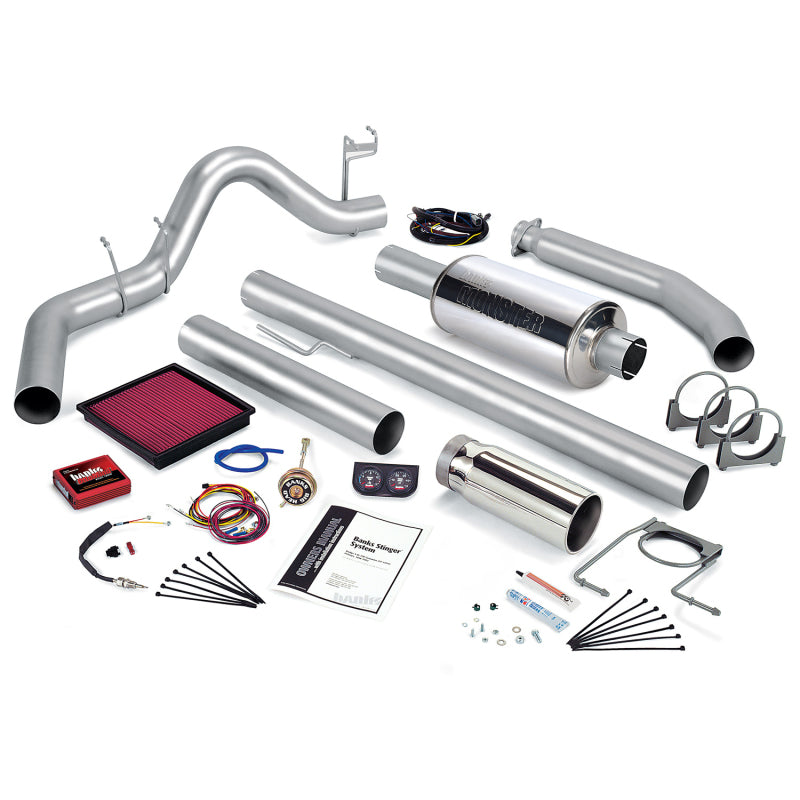 Banks Power 01 Dodge 5.9L 245Hp Ext Cab Stinger System - SS Single Exhaust w/ Chrome Tip - Burkken Auto Parts