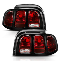 ANZO 1994-1998 Ford Mustang Taillight Dark Red Lens (OE Style) - Burkken Auto Parts