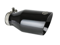 aFe MACH Force-Xp 409 SS Clamp-On Exhaust Tip 2.5in. Inlet / 4.5in. Outlet / 9in. L - Black - Burkken Auto Parts