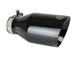 aFe MACH Force-Xp 409 SS Clamp-On Exhaust Tip 2.5in. Inlet / 4.5in. Outlet / 9in. L - Black - Burkken Auto Parts