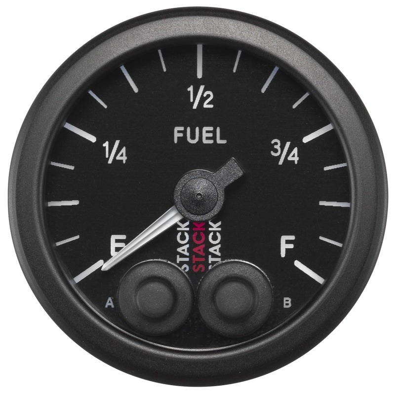 Autometer Stack 52mm 0-280 Ohm Programmable Pro-Control Fuel Level Gauge - Black - Burkken Auto Parts