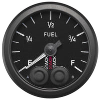 Autometer Stack 52mm 0-280 Ohm Programmable Pro-Control Fuel Level Gauge - Black - Burkken Auto Parts