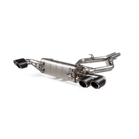 Akrapovic 2017+ Alfa Romeo Stelvio Quadrifoglio Slip-On Line (Titanium) w/Titanium/Carbon Fiber Tips - Burkken Auto Parts