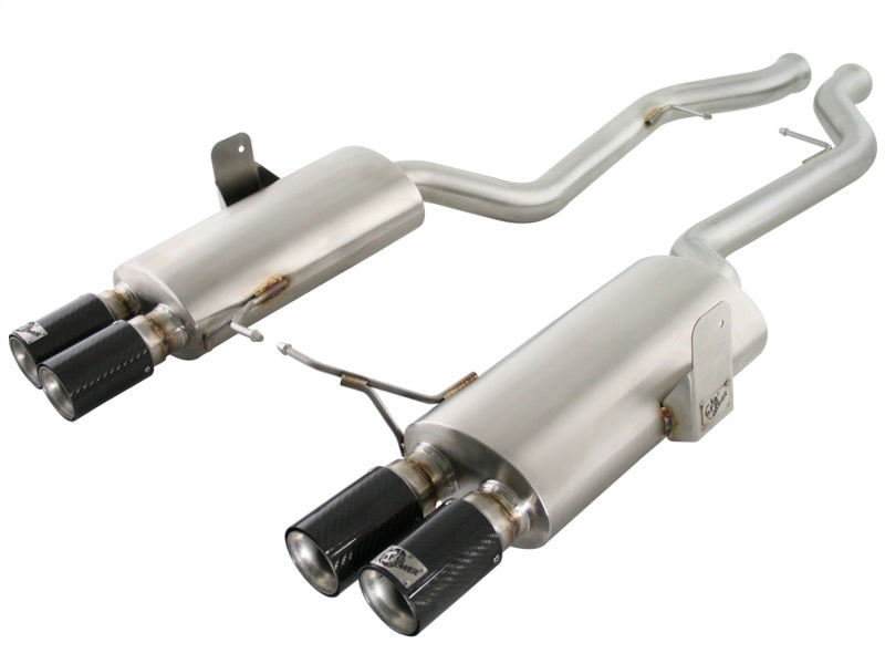 aFe MACHForce XP Exhaust Cat-Back 2.5in Dia Carbon Fiber Tips SS-304 08-13 BMW M3 (E90) V8 4.0L - Burkken Auto Parts