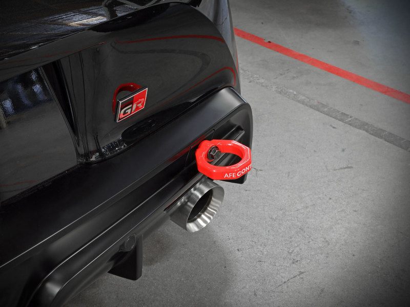 aFe Control Rear Tow Hook Red 20-21 Toyota GR Supra (A90) - Burkken Auto Parts