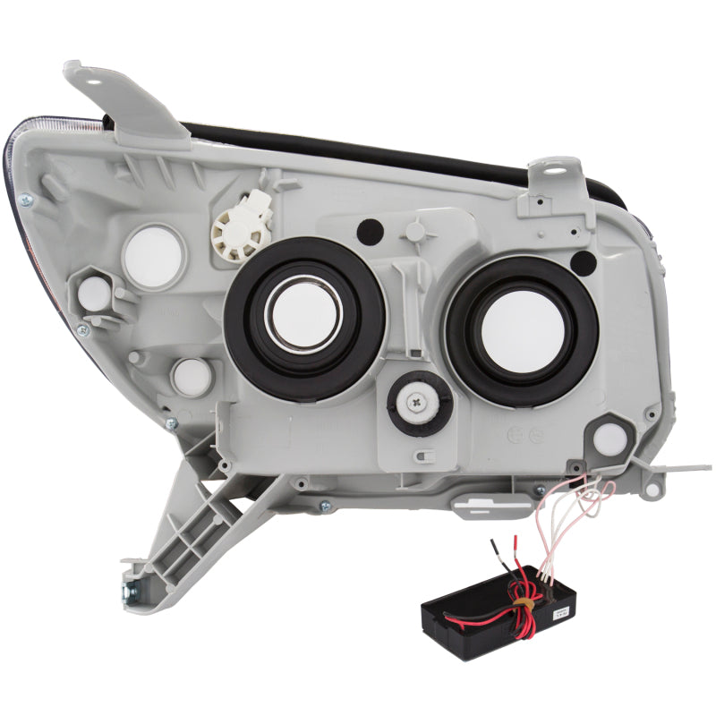 ANZO 2006-2009 Toyota 4Runner Projector Headlights w/ Halo Black - Burkken Auto Parts