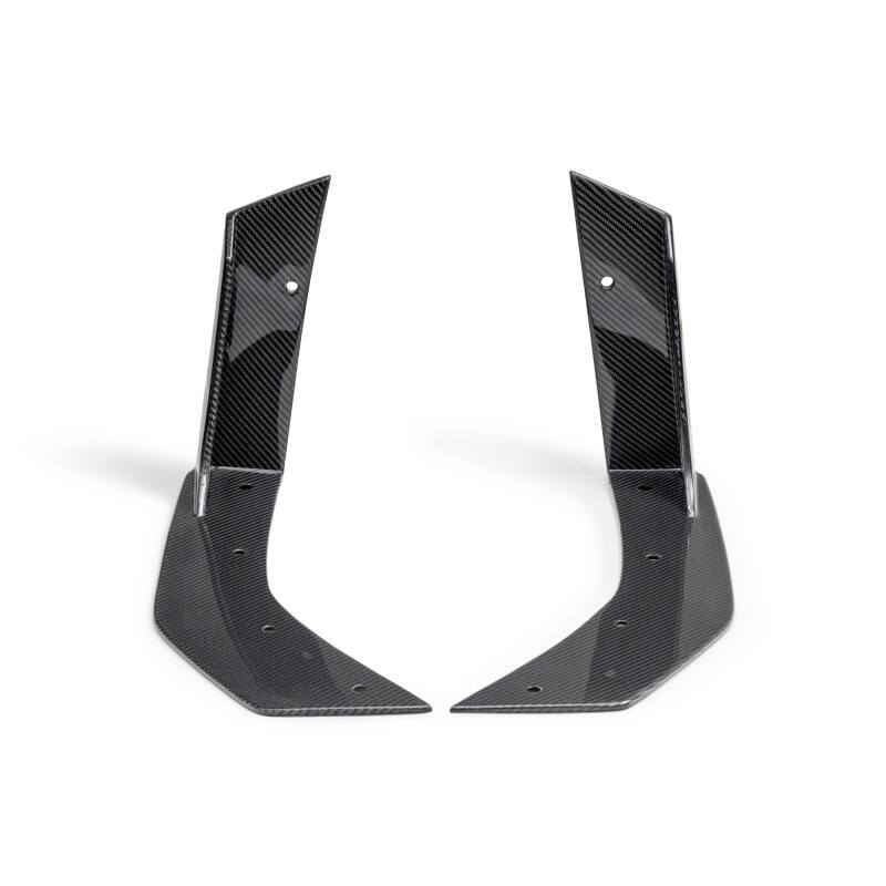 Anderson Composites 2024 Ford Mustang Type-GT5 Carbon Fiber Front Splitter Wickers - Burkken Auto Parts