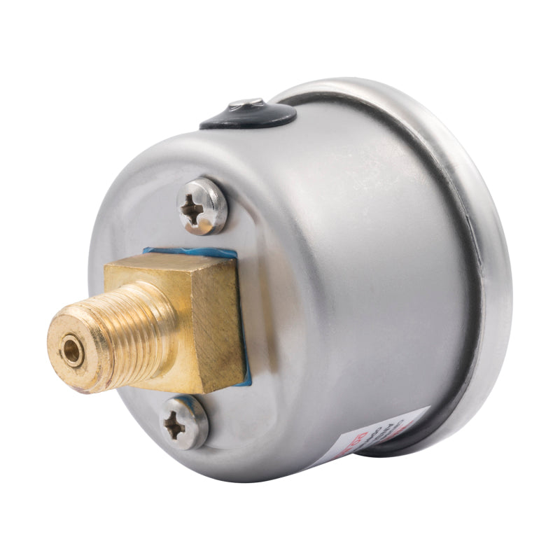 Autometer AutoGage 1.5in Liquid Filled Mechanical 0-2000 PSI Fuel Pressure Gauge - White - Burkken Auto Parts