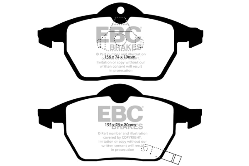 EBC 99-02 Saab 9-3 2.0 Turbo Greenstuff Front Brake Pads - Burkken Auto Parts