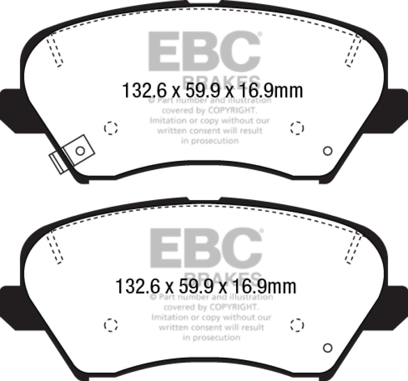 EBC 2017 Hyundai Elantra GT 2.0L Greenstuff Front Brake Pads - Burkken Auto Parts