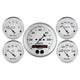 Auto Meter Speedometer 3-3/8in and 2-1/16in 5 Piece Old Tyme White Gauge Kit - Burkken Auto Parts