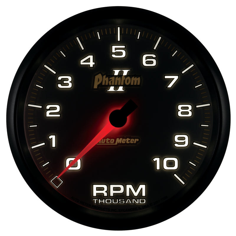 Autometer Phantom II 5in Electrical 10K RPM In-Dash Tachometer - Burkken Auto Parts