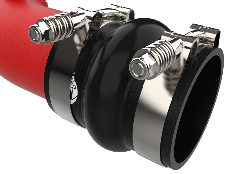 aFe 23-24 Ford Diesel Trucks V8-6.7L (td) BladeRunner Aluminum Hot and Cold Charge Pipe Kit - Red - Burkken Auto Parts