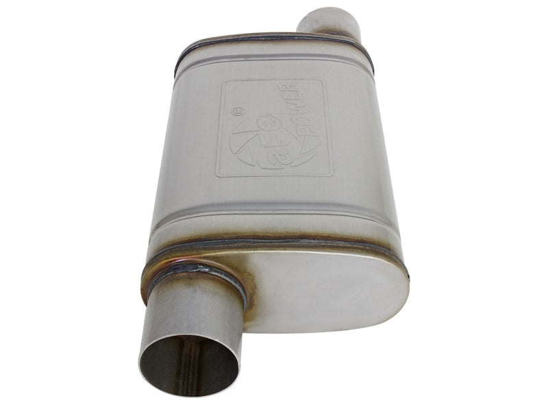 MACH Force-Xp 409 SS Muffler 3in ID Offset/Offset x 4in H x 9in W x 14in L - Oval Body - Burkken Auto Parts