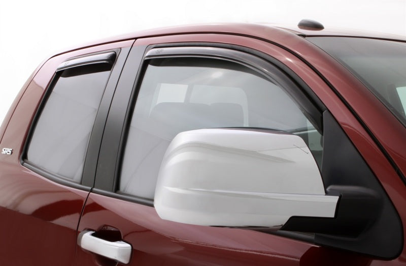 AVS 07-18 Toyota Tundra Double Cab Ventvisor In-Channel Front & Rear Window Deflectors 4pc - Smoke - Burkken Auto Parts