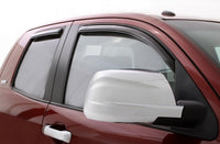 AVS 07-18 Toyota Tundra Double Cab Ventvisor In-Channel Front & Rear Window Deflectors 4pc - Smoke - Burkken Auto Parts