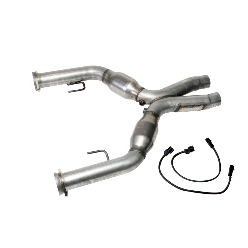 BBK 05-10 Mustang 4.6 Short Mid X Pipe With Catalytic Converters 2-3/4 For BBK Long Tube Headers - Burkken Auto Parts