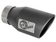 aFe MACH Force-Xp 3in 304 SS Metallic Black Exhaust Tip 3in In x 4-1/2in Out x 9in L Clamp-On Right - Burkken Auto Parts