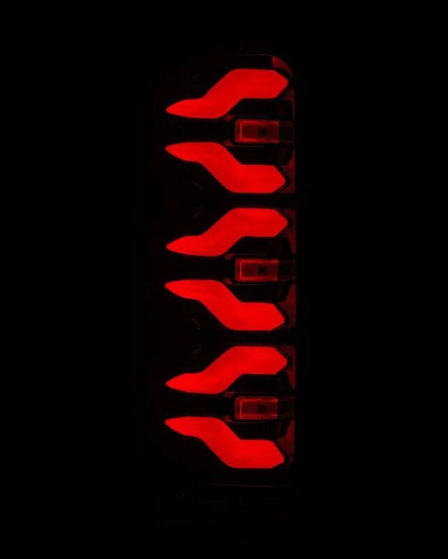 AlphaRex 87-96 Ford Bronco/F-150 Luxx-Series LED Tail Lights - Black Red - Burkken Auto Parts