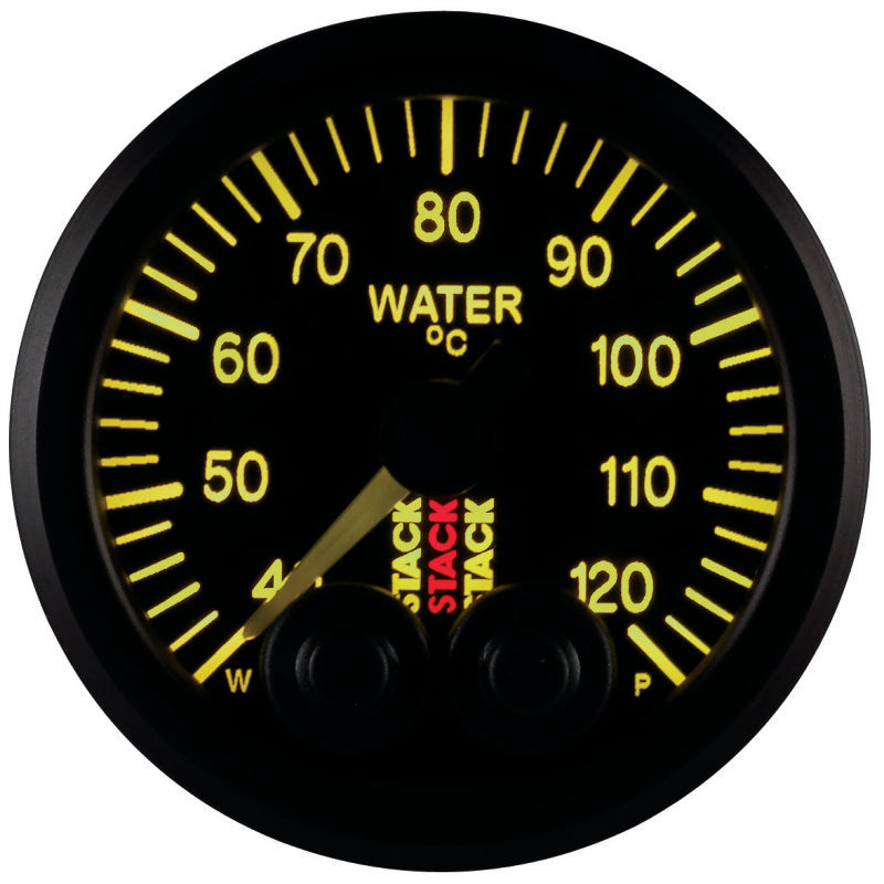 Autometer Stack 52mm 40-120 Deg C 1/8in NPTF Male Pro-Control Water Temp Gauge - Black - Burkken Auto Parts