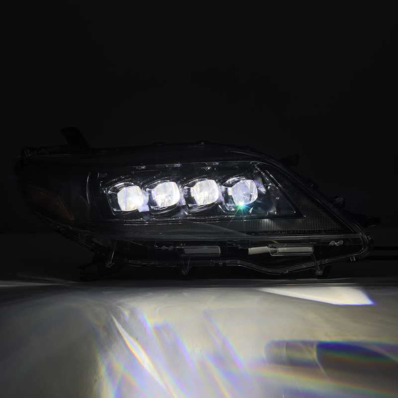 AlphaRex 11-21 Toyota Sienna LUXX LED Proj Headlights Plank Style Alpha Black w/Seq Signal/DRL - Burkken Auto Parts