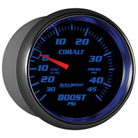 AutoMeter Gauge Vac/Boost 2-5/8in. 30Inhg-45PSI Mechanical Cobalt - Burkken Auto Parts