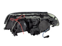 ANZO 2000-2003 BMW 3 Series E46 Projector Headlights w/ Halo Black - Burkken Auto Parts