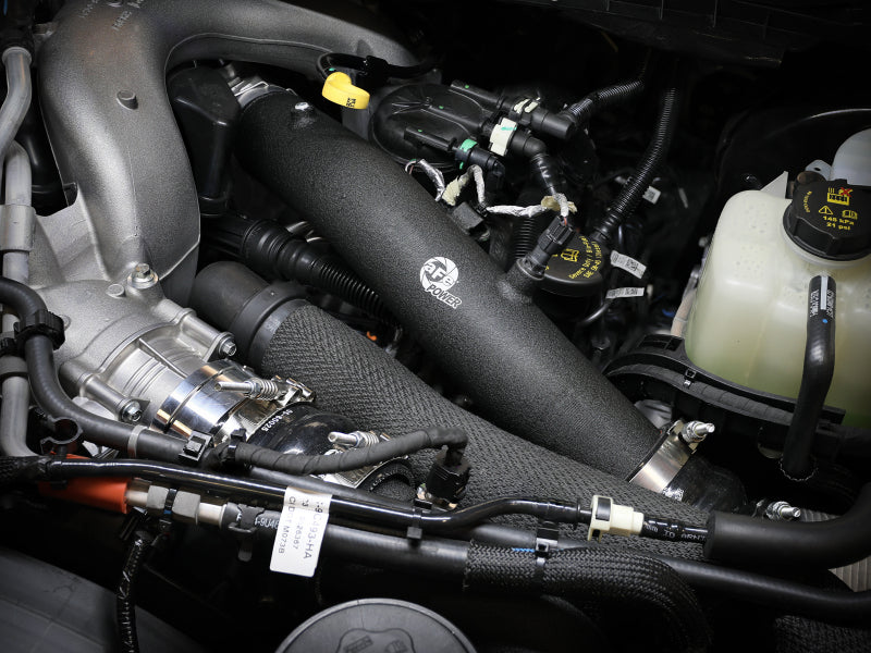 aFe 23-24 Ford F250/F350 Super Duty V8-6.7L BladeRunner 3 In. Aluminum Hot Charge Pipe- BLK - Burkken Auto Parts