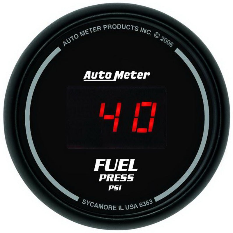 Autometer Z Series 52mm Black Digital 5-100 PSI Fuel Pressure Gauge - Burkken Auto Parts