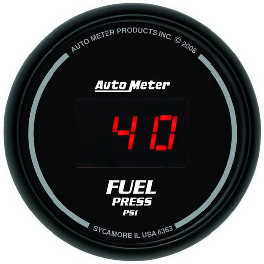 Autometer Z Series 52mm Black Digital 5-100 PSI Fuel Pressure Gauge - Burkken Auto Parts