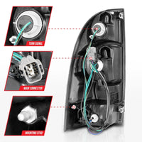 ANZO 2005-2015 Toyota Tacoma LED Taillights Black - Burkken Auto Parts