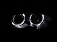 ANZO 1999-2001 BMW 3 Series E46 Projector Headlights w/ Halo Black - Burkken Auto Parts