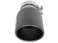 aFe MACH Force-Xp 3in 304 SS Metallic Black Exhaust Tip 3in In x 4-1/2in Out x 9in L Clamp-On Right - Burkken Auto Parts