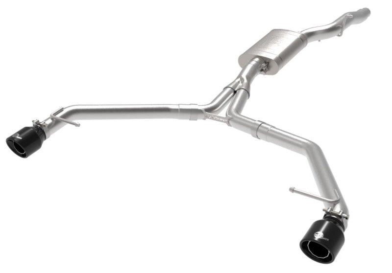 afe MACH Force-Xp 13-16 Audi Allroad L4 SS Axle-Back Exhaust w/ Black Tips - Burkken Auto Parts