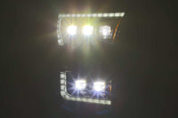 AlphaRex 17-20 Ford Raptor NOVA LED Proj Headlights Plank Style Alpha Black w/Activ Light/Seq Signal - Burkken Auto Parts