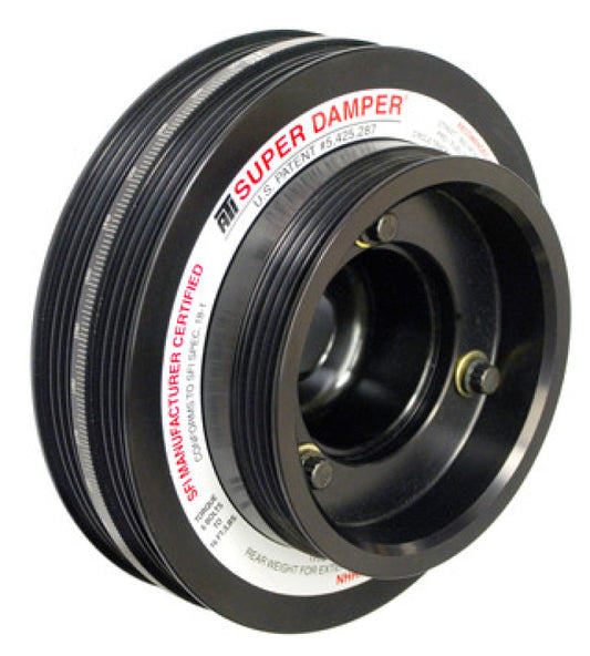 ATI Damper - 5.67in - Alum - 7 Grv - Nissan VQ35HR VQ37VHR 350Z 370Z V6 - 4 Percent UD - 1Pc - Burkken Auto Parts