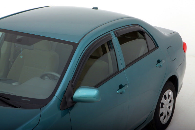 AVS 09-13 Toyota Corolla Ventvisor Outside Mount Window Deflectors 4pc - Smoke - Burkken Auto Parts