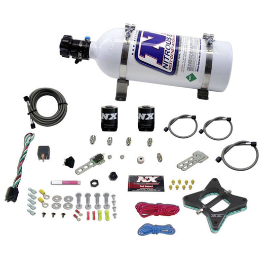 Nitrous Express 96-04 Ford Mustang 4.6L 2 Valve Nitrous Plate Kit w/5lb Bottle - Burkken Auto Parts
