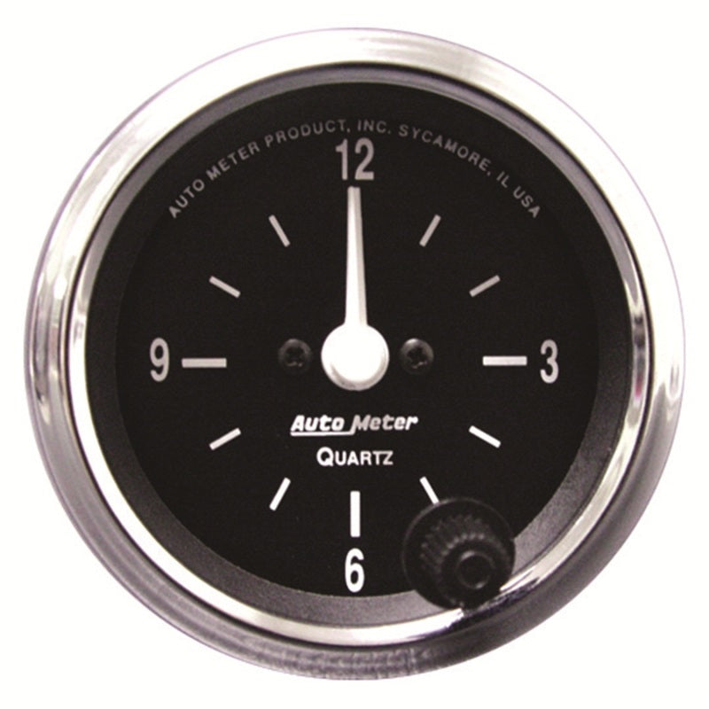 Autometer Cobra 2 1/16in 12HR Analog Clock Gauge - Burkken Auto Parts