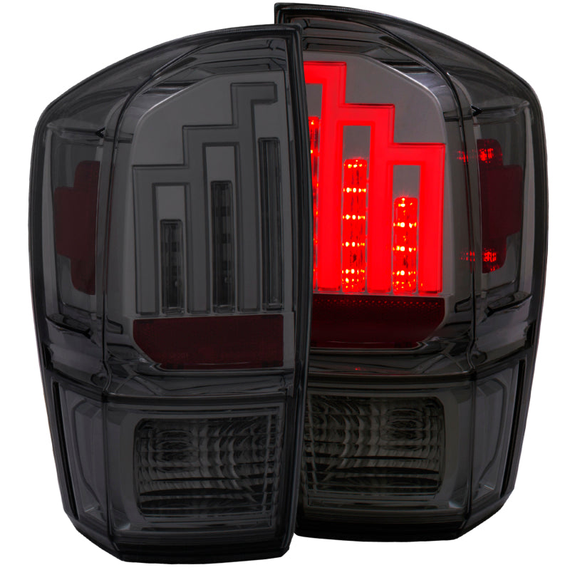 ANZO 2016-2017 Toyota Tacoma LED Taillights Smoke - Burkken Auto Parts