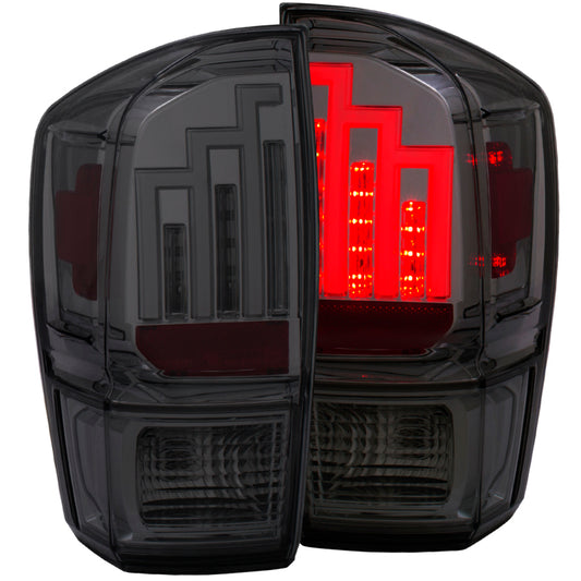 ANZO 2016-2017 Toyota Tacoma LED Taillights Smoke - Burkken Auto Parts
