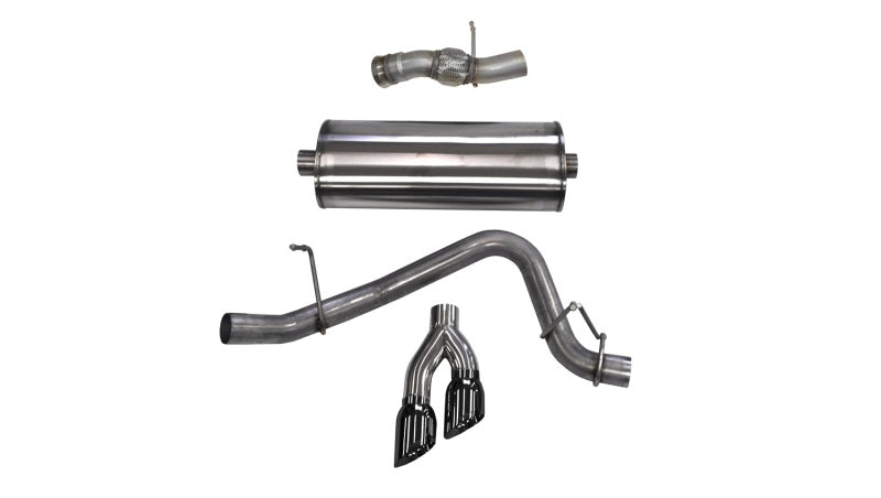 Corsa 2015-2020 GMC Yukon Denali 6.2L V8 Single Side Exit Cat-Back Exhaust w/ Polished Black Tips - Burkken Auto Parts