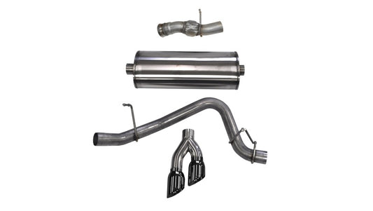 Corsa 2015-2020 GMC Yukon Denali 6.2L V8 Single Side Exit Cat-Back Exhaust w/ Polished Black Tips - Burkken Auto Parts
