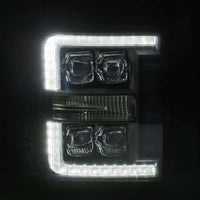 AlphaRex 11-16 Ford F-350 SD NOVA LED Proj Headlights Plank Style Chrm w/Activ Light/Seq Signal - Burkken Auto Parts