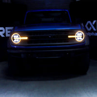 AlphaRex 21-23 Ford Bronco NOVA LED Projector Headlights Black - Burkken Auto Parts