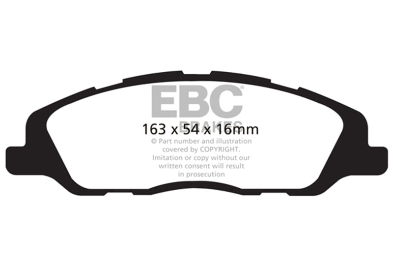 EBC 13-14 Ford Mustang 3.7 (A/T+Performance Pkg) Greenstuff Front Brake Pads - Burkken Auto Parts