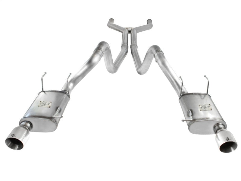 aFe MACHForce XP Cat-Back Exhaust 3in SS w/ Polished Tips 11-14 Ford Mustang GT V8 5.0L - Burkken Auto Parts