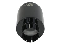 aFe Takeda 409 SS Clamp-On Exhaust Tip 2.5in. Inlet / 4.5in. Outlet / 7in. L - Black - Burkken Auto Parts